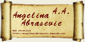 Angelina Abrašević vizit kartica